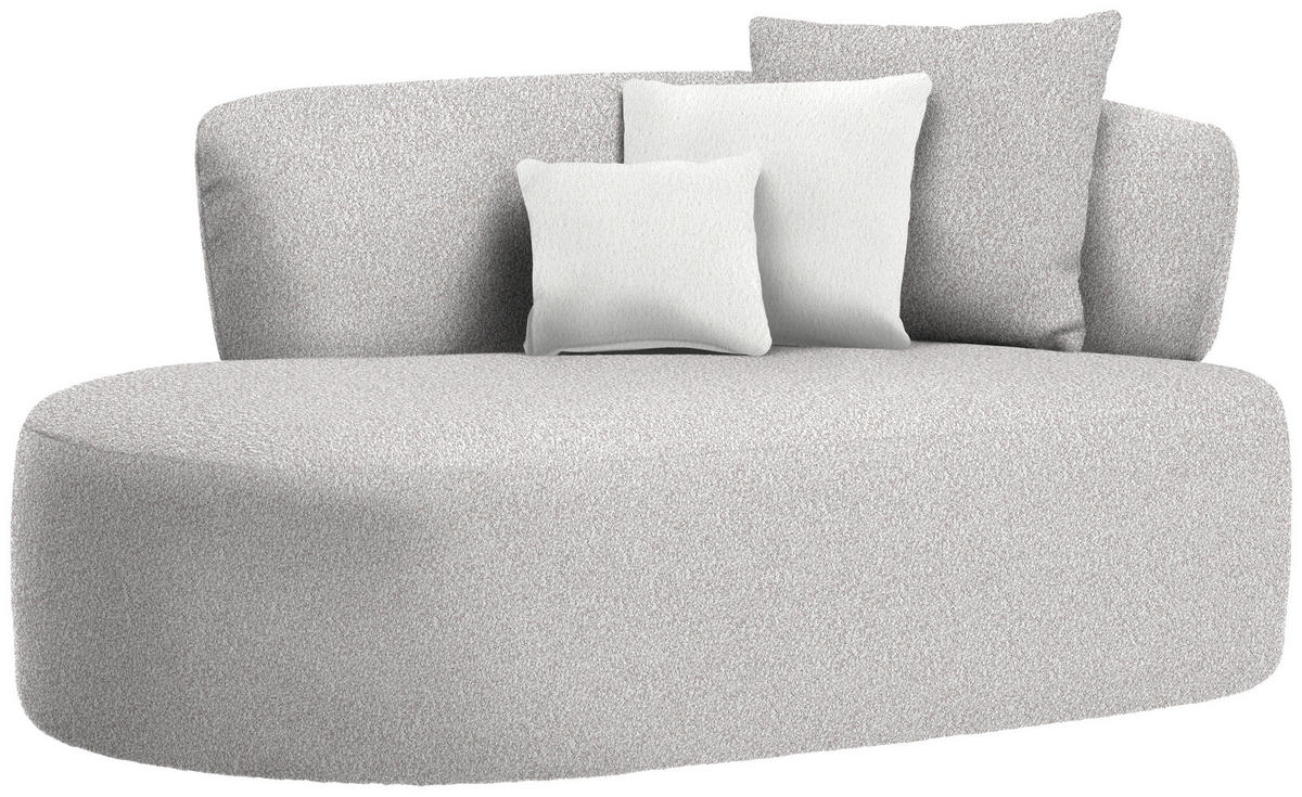 RÉCAMIERE in Bouclé Creme, Beige  - Beige/Creme, MODERN, Kunststoff/Textil (166/86/105cm) - Hom`in