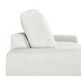 ECKSOFA Creme Cord  - Creme/Schwarz, KONVENTIONELL, Textil/Metall (150/240cm) - Carryhome