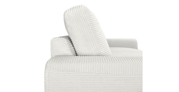 ECKSOFA Creme Cord  - Creme/Schwarz, KONVENTIONELL, Textil/Metall (150/240cm) - Carryhome