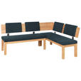 ECKBANK 200/160 cm  in Anthrazit, Buchefarben  - Anthrazit/Buchefarben, Natur, Holz/Textil (200/160cm) - Cantus