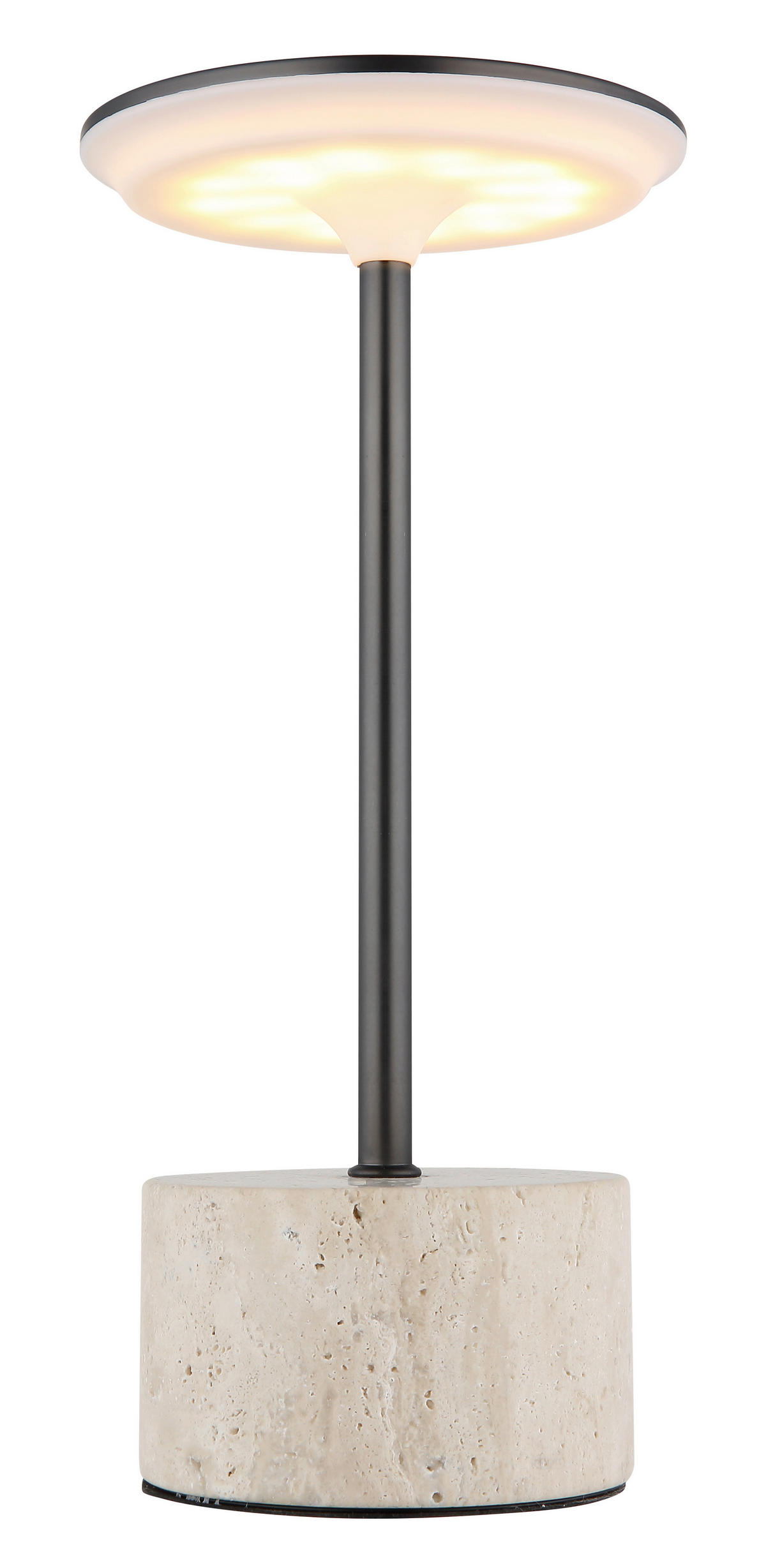 NAMIZNA SVETILKA ZA POLNJENJE  TRAVERTIN      12/27.6 cm       - siva/črna, Design, kamen/kovina (12/27.6cm) - Globo