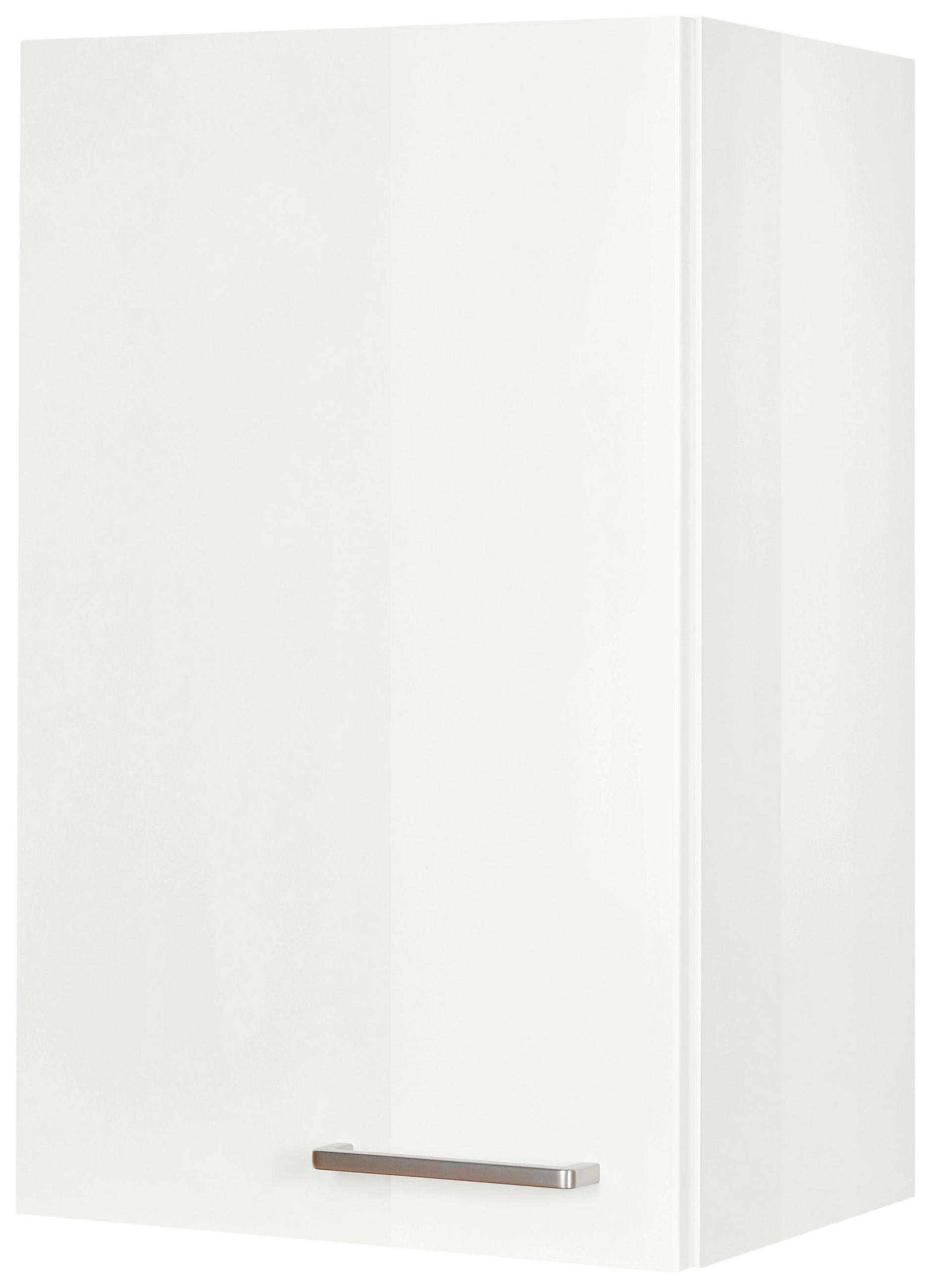 KÜCHENOBERSCHRANK 45/72/35 cm in Weiß Hochglanz - Edelstahlfarben/Weiß Hochglanz, MODERN, Holzwerkstoff (45/72/35cm) - Nobilia