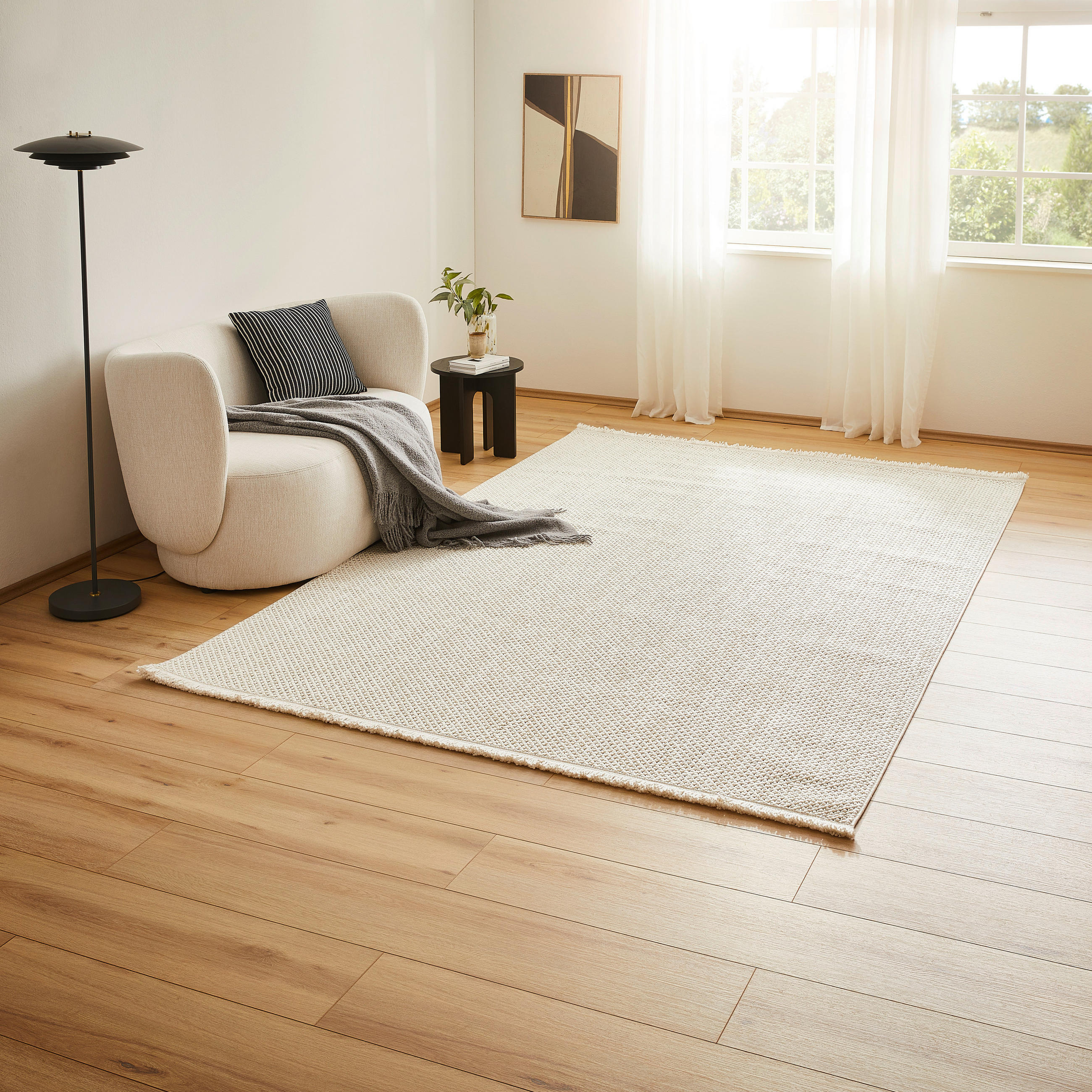 WEBTEPPICH 240/340 cm Weiß  - Weiß, Basics, Textil (240/340cm) - Novel