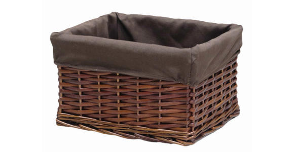 REGALKORB 31/27/18 cm - Braun, Basics, Holz/Textil (31/27/18cm) - Ambia Home