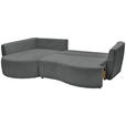 ECKSOFA Dunkelgrau Chenille  - Dunkelgrau/Schwarz, MODERN, Kunststoff/Textil (179/287cm) - Carryhome