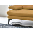 3-SITZER-SOFA in Leder Gelb  - Gelb/Schwarz, Design, Leder/Metall (222/86/104cm) - Dieter Knoll