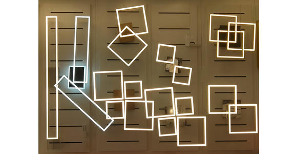 LED-DECKENLEUCHTE 50,7/35/5,5 cm - Schwarz/Weiß, LIFESTYLE, Kunststoff/Metall (50,7/35/5,5cm) - Boxxx