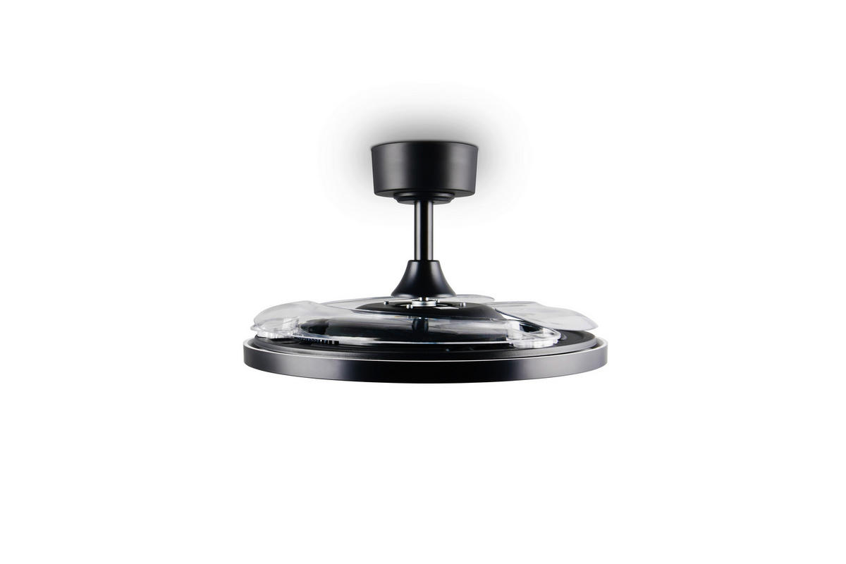 DECKENVENTILATOR - Klar/Schwarz, Design, Kunststoff/Metall (49/35cm)