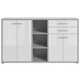 SIDEBOARD Texas  in 191,1/110/40 cm  - Hellgrau/Alufarben, MODERN, Glas/Holzwerkstoff (191,1/110/40cm) - Novel