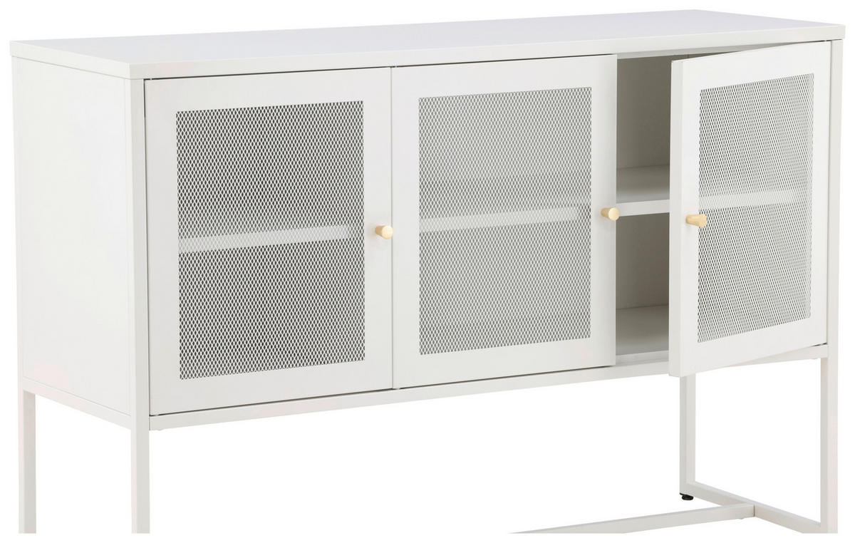 SIDEBOARD  in 120/80/40 cm  - Weiß, Design, Metall (120/80/40cm) - Livetastic