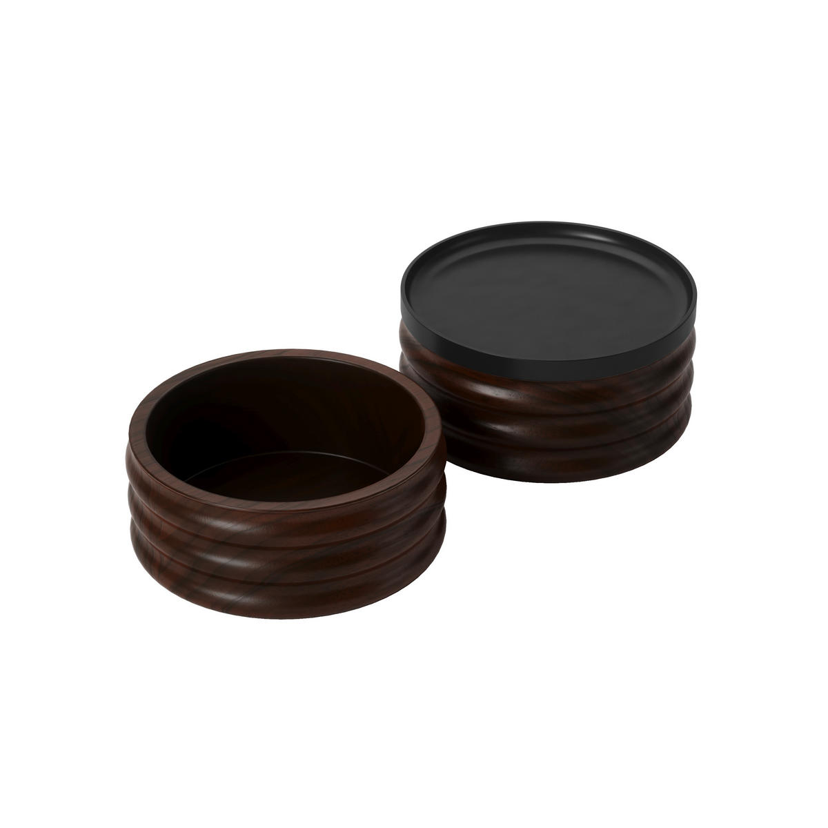 SCHMUCKSCHATULLE - Walnussfarben/Schwarz, KONVENTIONELL, Holz/Metall (12.7/11.7/12cm) - Umbra