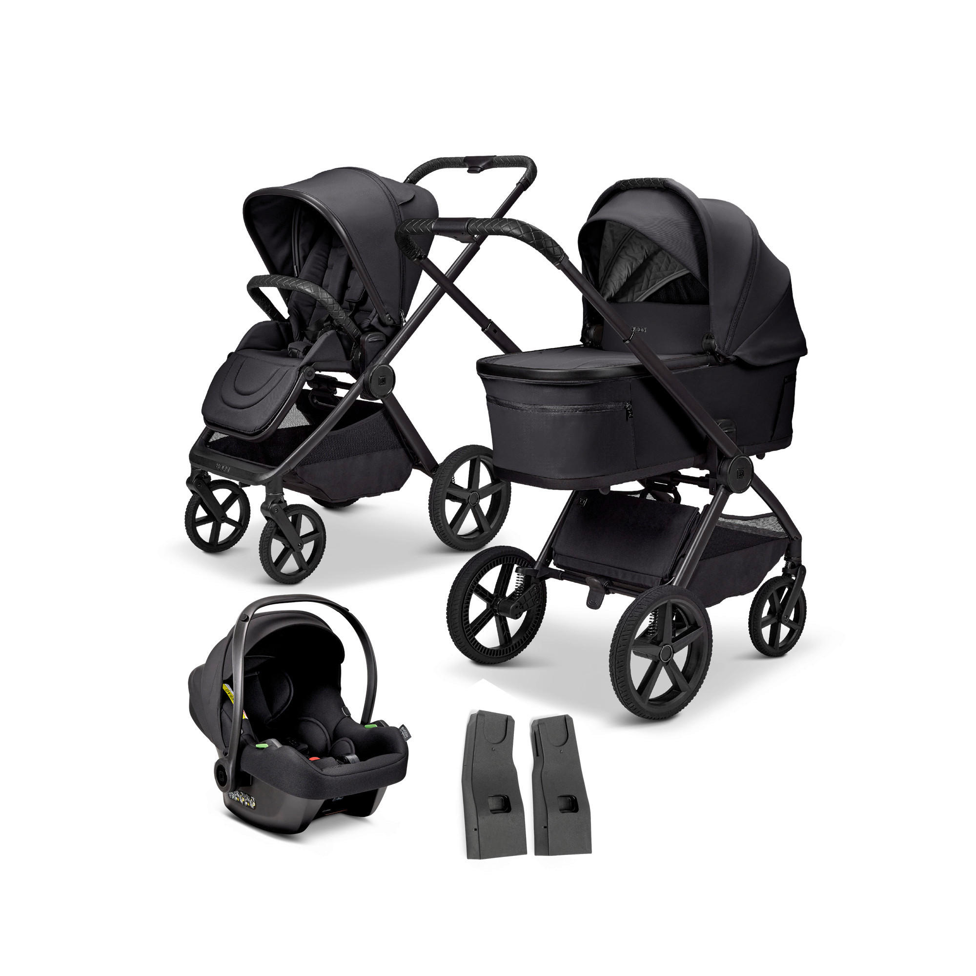 KINDERWAGENSET  GIO FOLD ETPU SET  onyx  - Schwarz, Basics, Textil/Metall (120/58/92cm) - Moon Edition