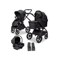 KINDERWAGENSET  GIO FOLD ETPU SET  onyx  - Schwarz, Basics, Textil/Metall (120/58/92cm) - Moon Edition