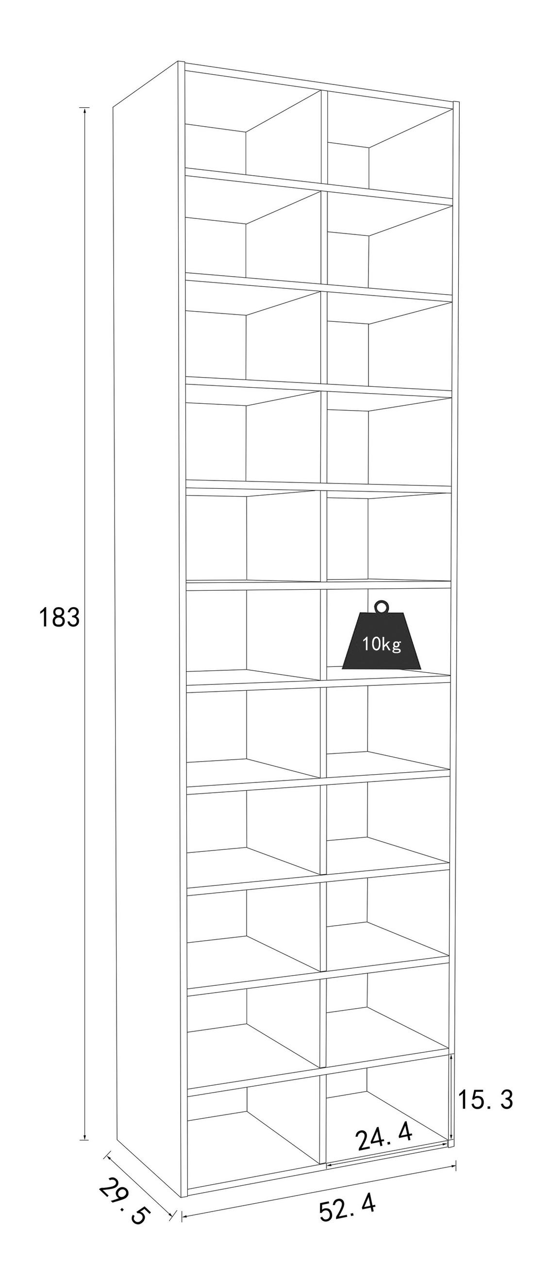 SKOHYLLA 52/183/30 cm  - vit, Design, trämaterial (52/183/30cm) - MID.YOU