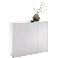 SCHUHSCHRANK  in 120/101/39 cm  - Weiss/Edelstahlfarben, Design, Holzwerkstoff/Kunststoff (120/101/39cm) - Carryhome