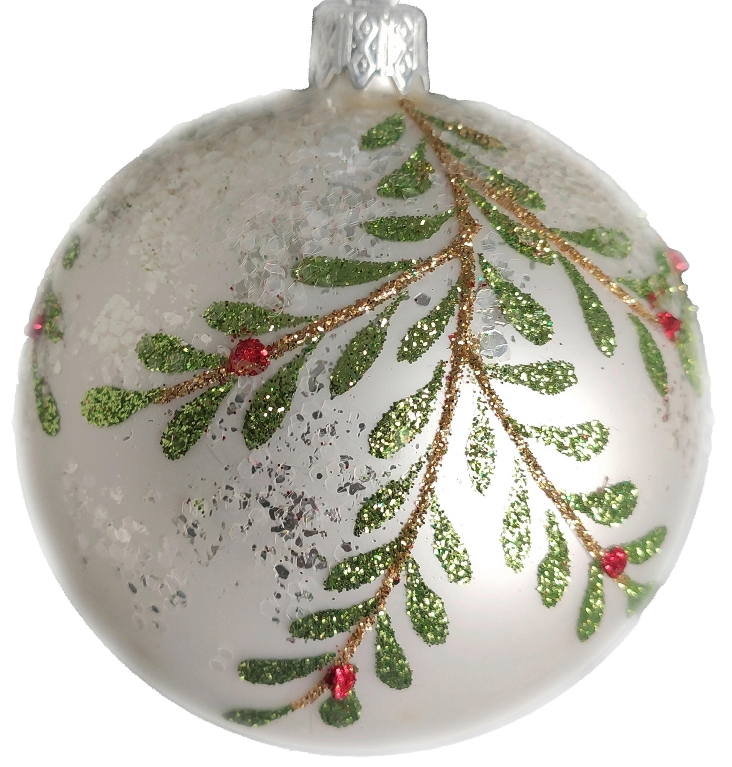 JULGRANSKULA - vit/bordeaux, Lifestyle, metall/glas (8cm) - Best Price