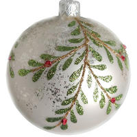 JULGRANSKULA 8 cm  - vit/bordeaux, Lifestyle, metall/glas (8cm) - Best Price