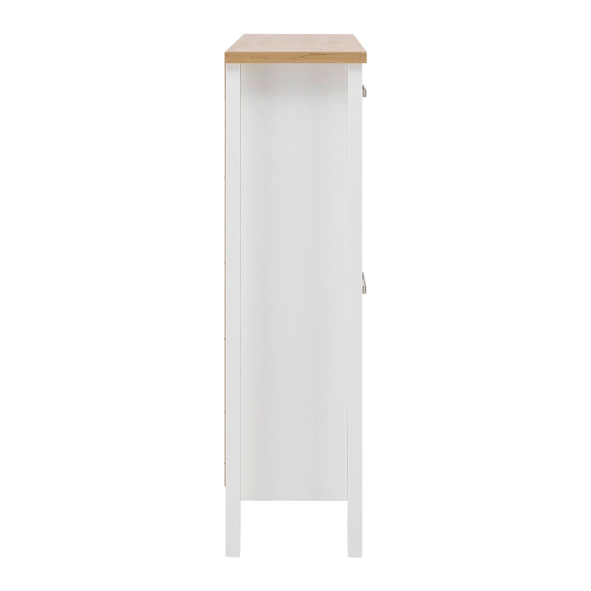 ORMARIĆ ZA OBUĆU  bijela  drvni materijal     - bijela/hrast Artisan, Romantično / ladanjski, drvni materijal (113/109/30cm)