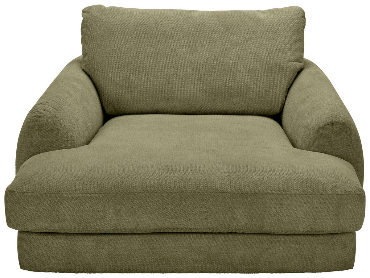 XXL-SESSEL - Schwarz/Olivgrün, KONVENTIONELL, Kunststoff/Textil (132/81/158cm) - Carryhome