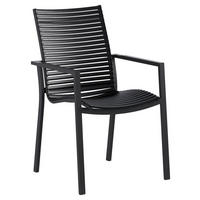 STAPELSESSEL Aluminium Anthrazit, Schwarz  - Anthrazit/Schwarz, KONVENTIONELL, Kunststoff/Metall (57,5/92/60cm) - Ambia Garden