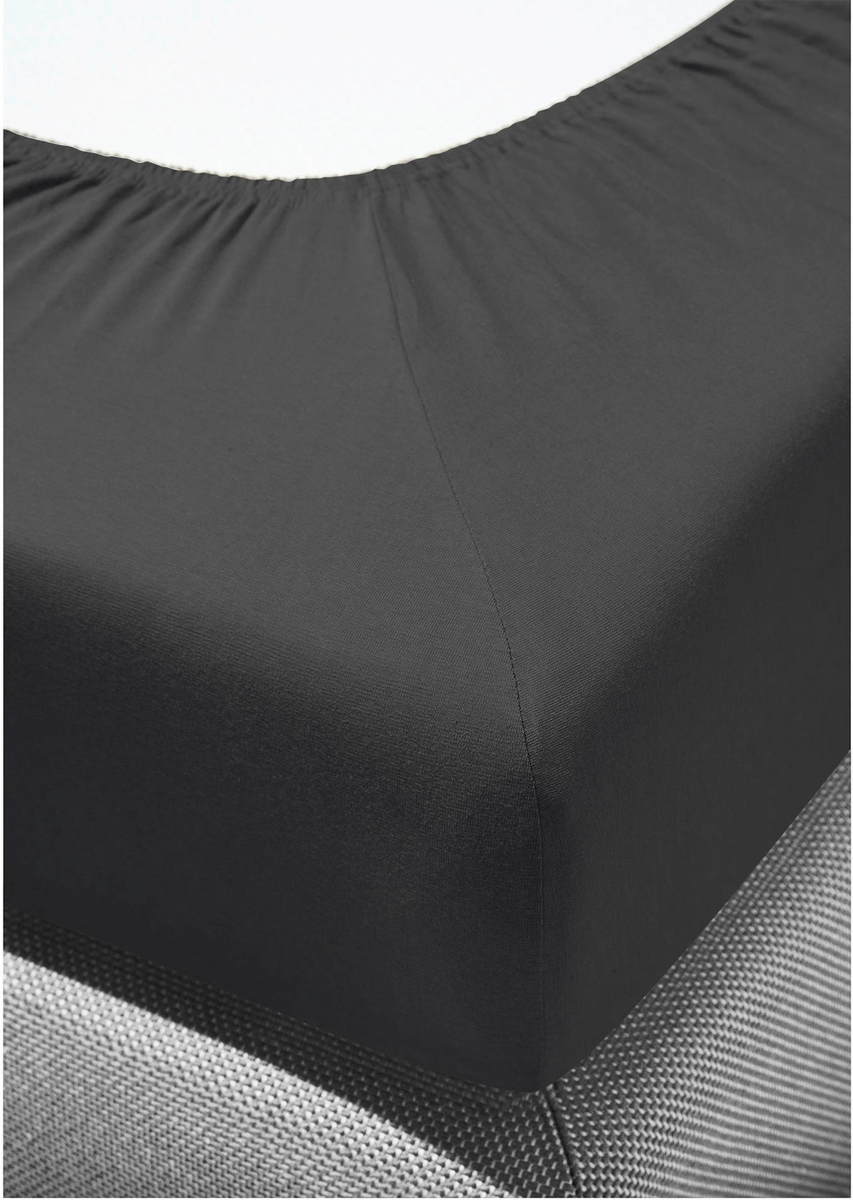 SPANNBETTTUCH Biber  - Graphitfarben, KONVENTIONELL, Textil (150/200cm) - Bierbaum