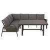 LOUNGE GARNITURA  antracit, siva   - siva/antracit, Design, staklo/metal (219/279cm) - Amatio