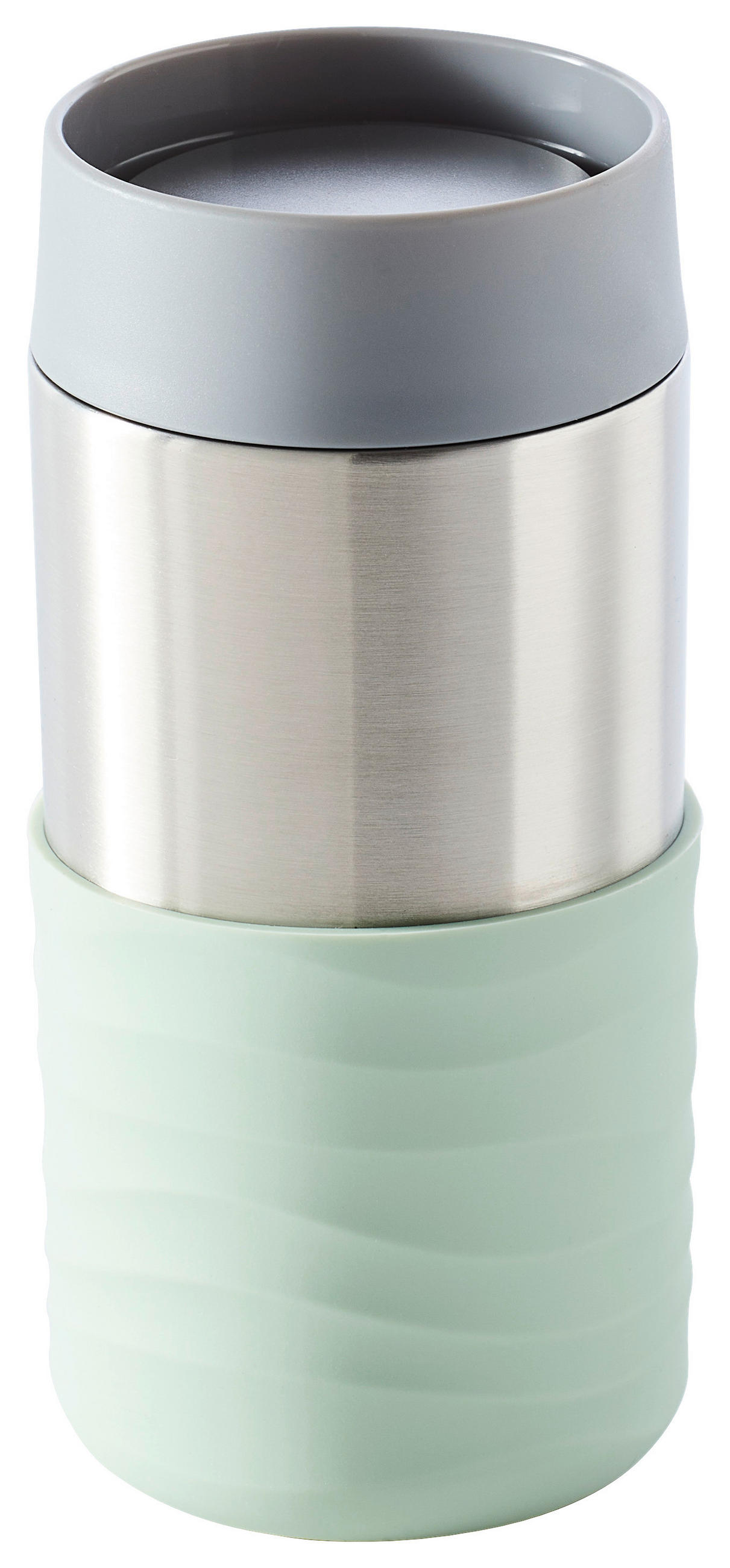 THERMOBECHER 0.235 l  - Edelstahlfarben/Hellgrau, Trend, Kunststoff/Metall (7,1/15,2cm) - Homeware Profession.