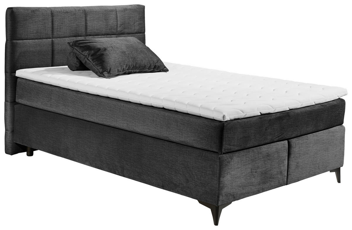 BOXSPRINGBETT 140/200 cm  in Schwarz  - Schwarz, Design, Holzwerkstoff/Kunststoff (140/200cm) - Xora
