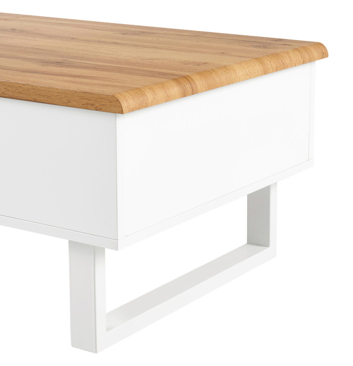 DOHÁNYZÓASZTAL fém, faalapú anyag 120/60/40-65 cm   - tölgyfa/fehér, Design, faalapú anyag/fém (120/60/40-65cm) - Livetastic