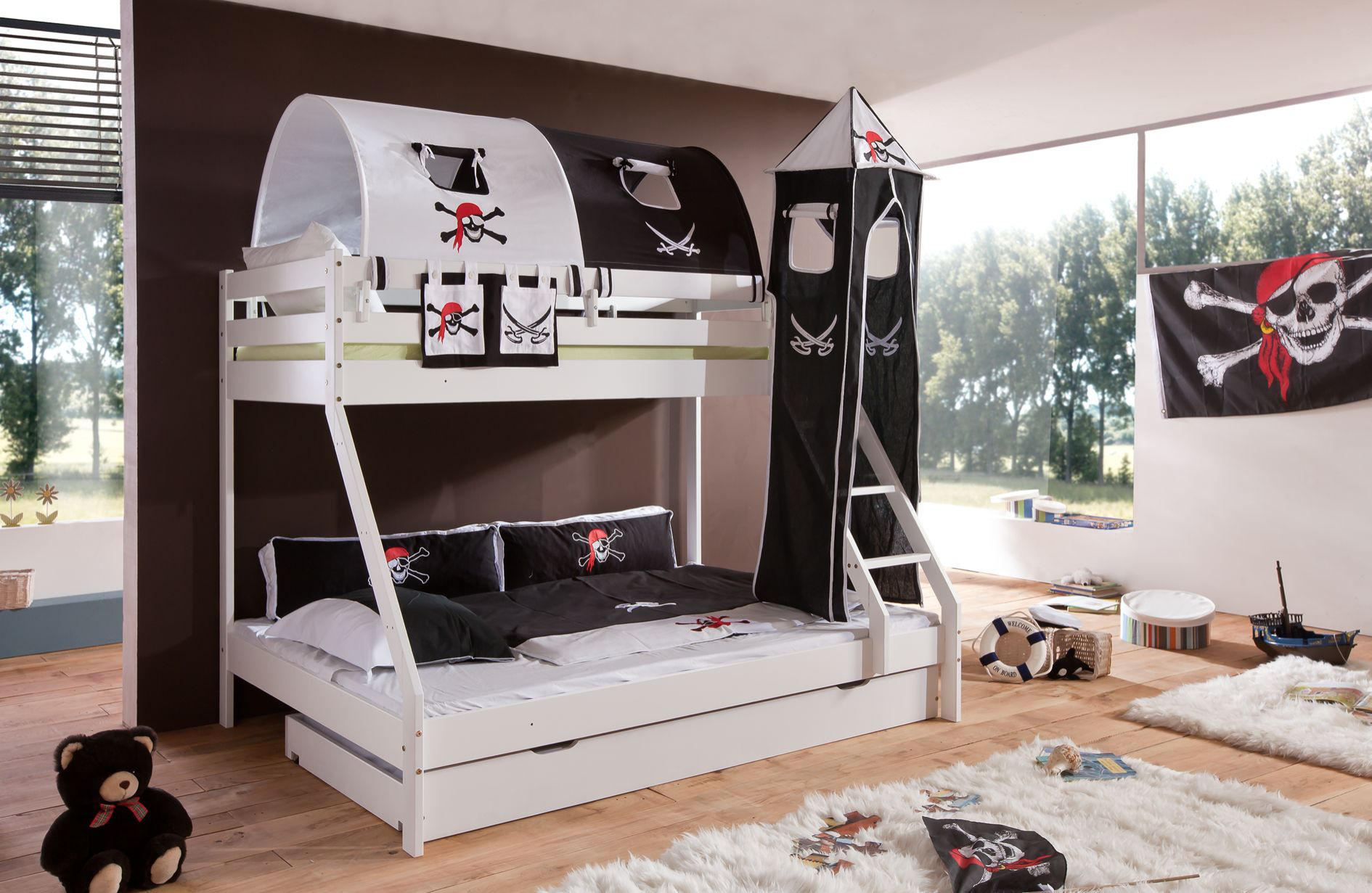 BUZUNAR DE PAT - alb/negru, Design (50/28/2cm) - MID.YOU