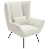 SESSEL in Cord Weiss  - Weiss/Schwarz, Design, Textil/Metall (90/112/94cm) - Pure Home Lifestyle