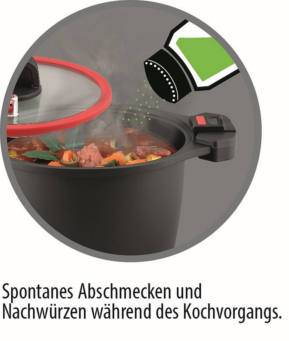 KOCHTOPF 6 L  - Schwarz, Basics, Metall (6l) - ELO