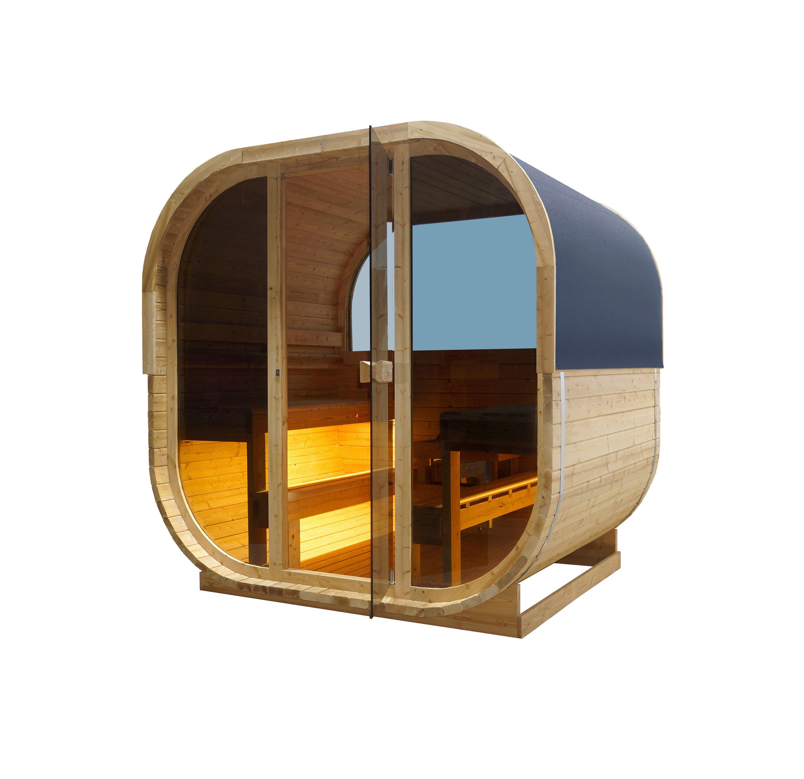 Sauna Hanko Fichtefarben B: 180 cm