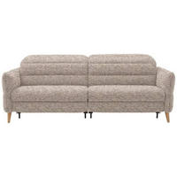 2-SITZER-SOFA in Webstoff Beige  - Eiche Bianco/Beige, Design, Holz/Textil (234-262/85-106/98-112cm) - Dieter Knoll