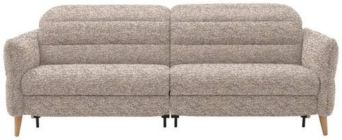 2-SITZER-SOFA in Webstoff Beige  - Eiche Bianco/Beige, Design, Holz/Textil (234-262/85-106/98-112cm) - Dieter Knoll