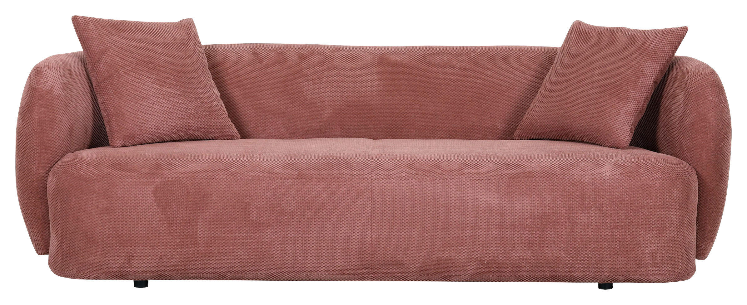 BIGSOFA in Flachgewebe Rostfarben  - Rostfarben/Schwarz, Konventionell, Kunststoff/Textil (228/73/103cm) - Ambia Home