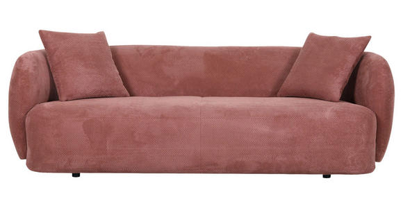 BIGSOFA in Flachgewebe Rostfarben - Rostfarben/Schwarz, KONVENTIONELL, Kunststoff/Textil (228/73/103cm) - Ambia Home