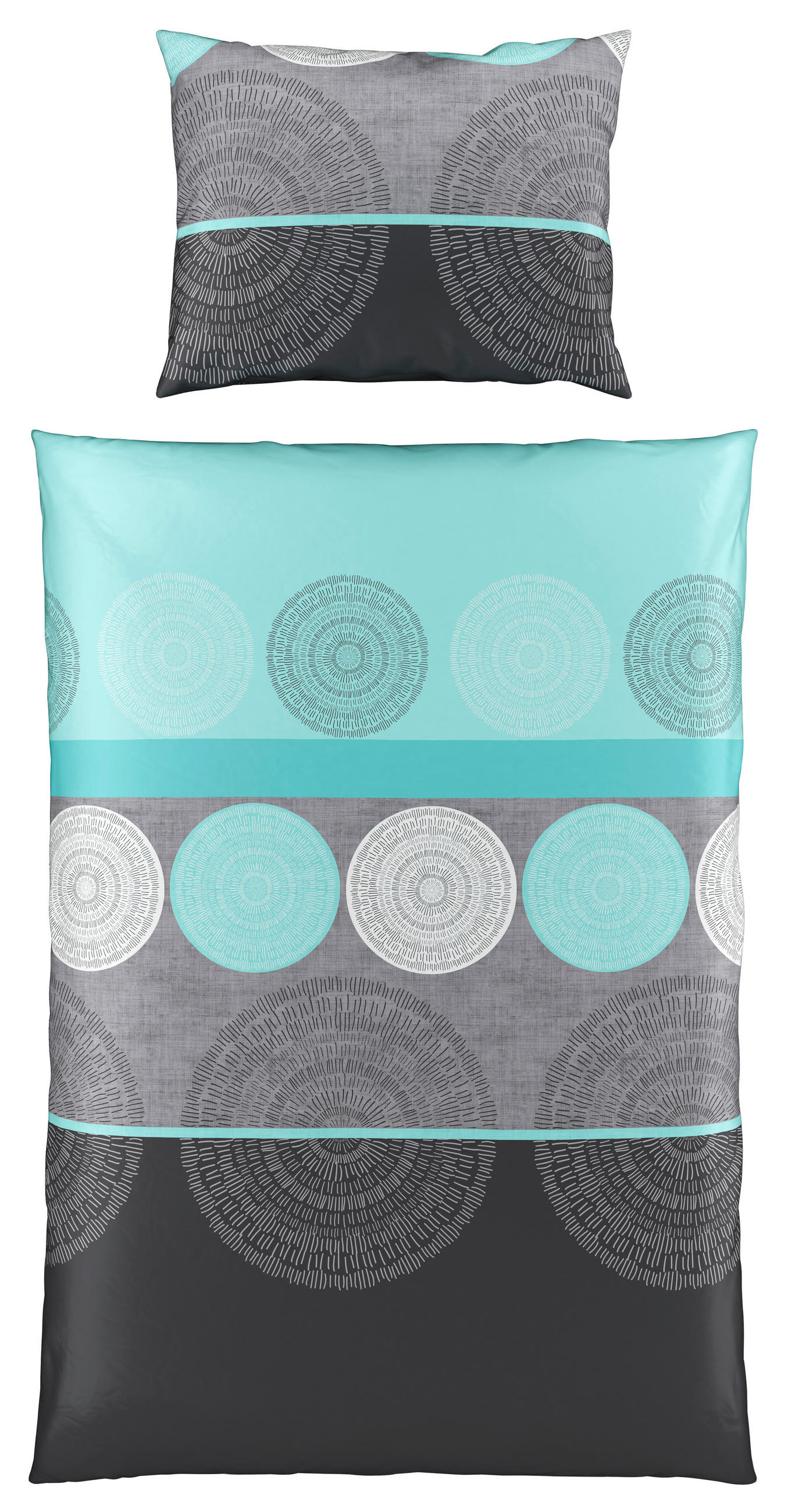 Satin Bettwäsche 140x200 Cm Denise Baumwolle Türkis