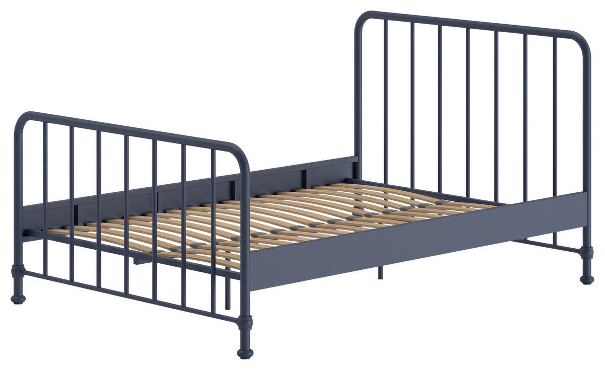 KINDER-/JUNIORBETT 140/200 cm  in Blau  - Blau, ROMANTIK / LANDHAUS, Holz/Metall (140/200cm) - MID.YOU