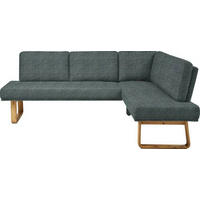 ECKBANK 265/174 cm  in Türkis, Eichefarben  - Türkis/Eichefarben, Design, Holz/Textil (265/174cm) - Dieter Knoll