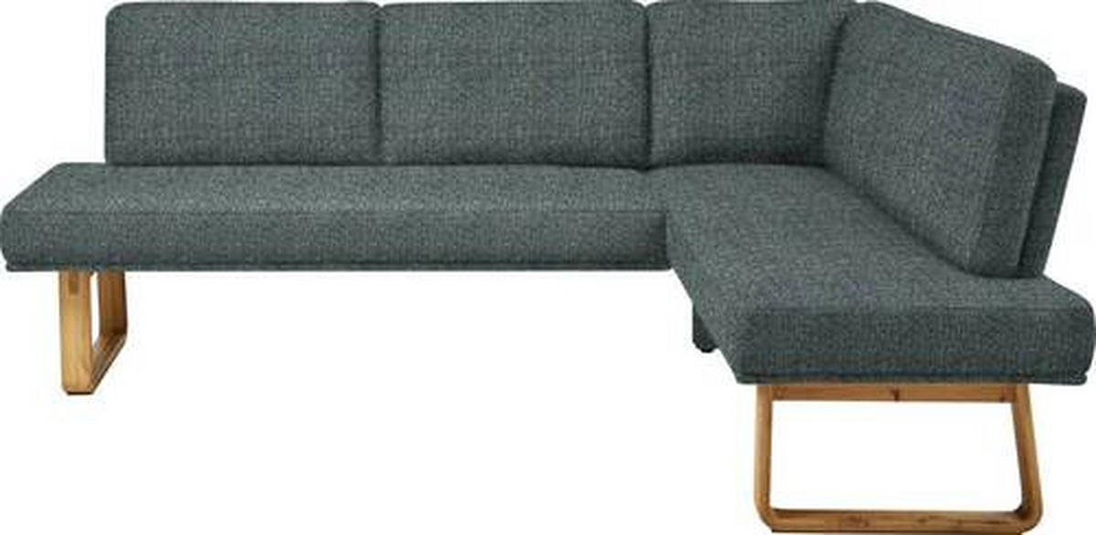 ECKBANK 265/174 cm  in Türkis, Eichefarben  - Türkis/Eichefarben, Design, Holz/Textil (265/174cm) - Dieter Knoll
