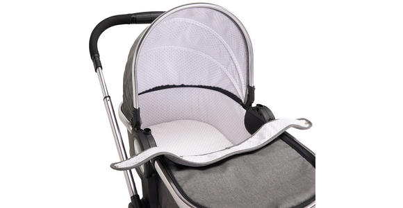 KINDERWAGENSET Neapel - Silberfarben/Grau, Design, Textil/Metall (76,96/59,95/106,68cm) - My Baby Lou