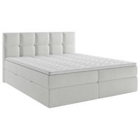 BOXBETT 200/220 cm  in Weiss  - Weiss/Schwarz, Modern, Holz/Holzwerkstoff (200/220cm) - MID.YOU