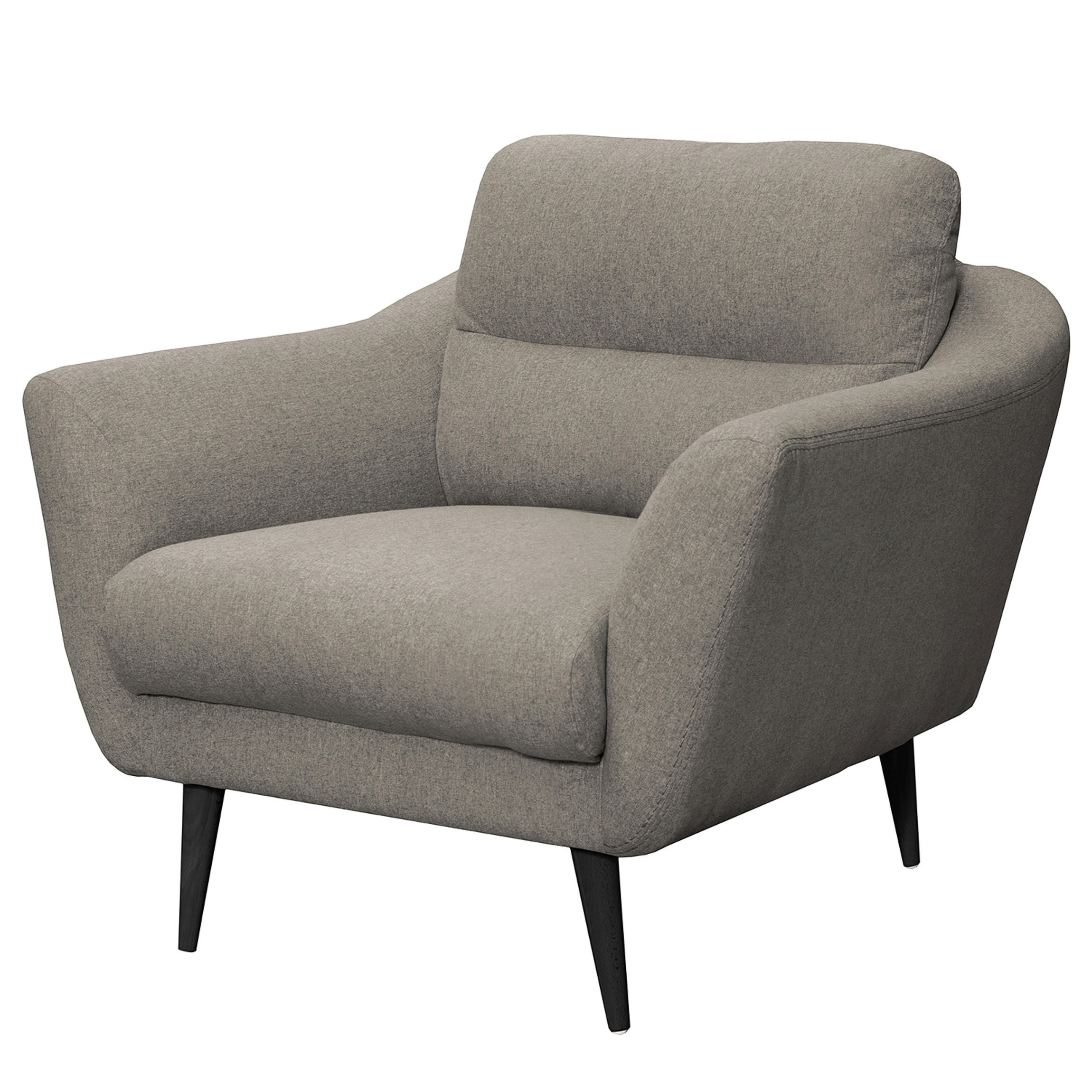 SESSEL in Webstoff Grau  - Schwarz/Grau, Design, Holz/Textil (92/87/88cm) - Livetastic