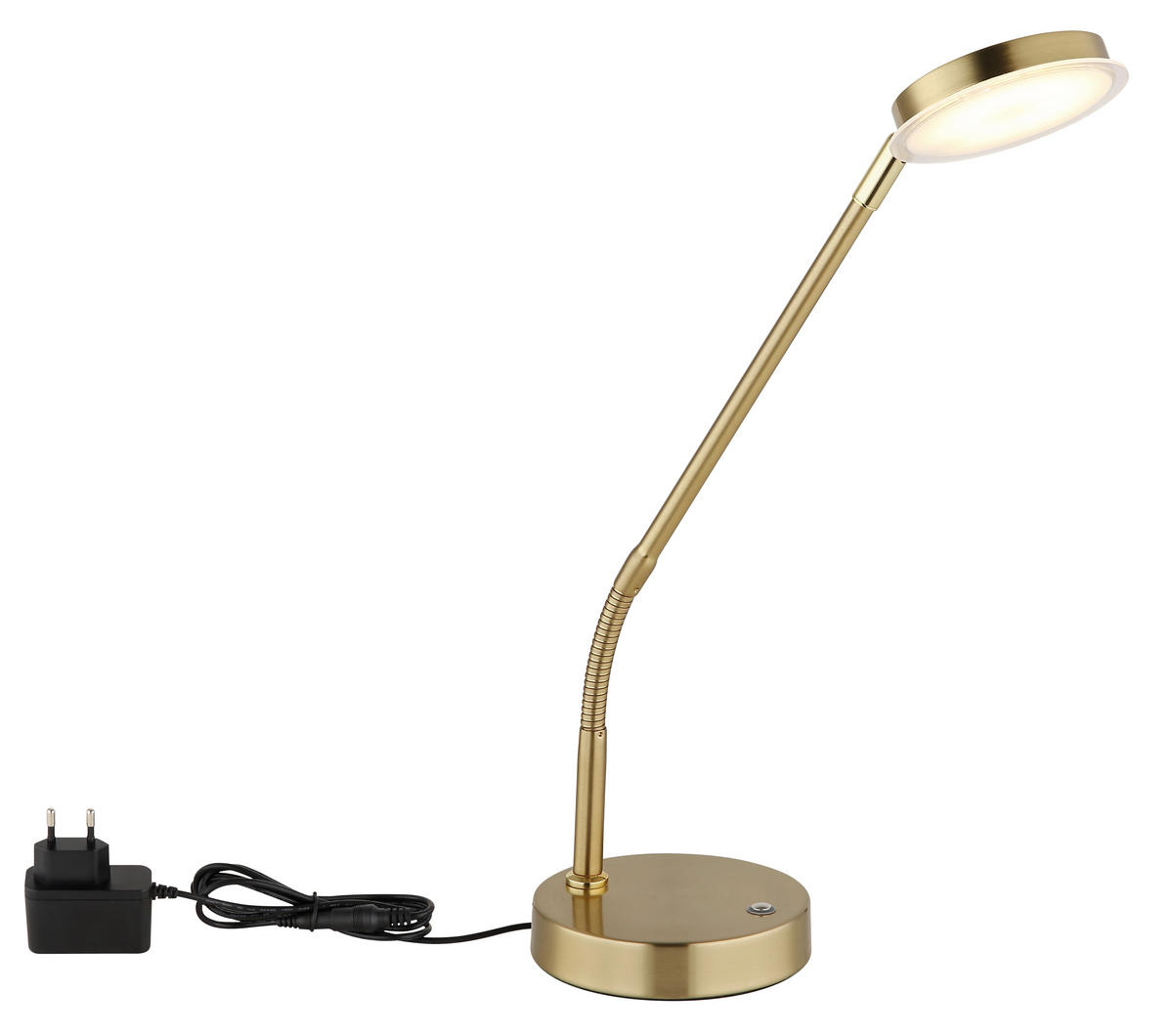 LED-TISCHLEUCHTE 43/13/53,5 cm   - Klar/Messingfarben, Design, Kunststoff/Metall (43/13/53,5cm) - Globo