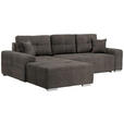 ECKSOFA Braun Webstoff  - Silberfarben/Braun, Design, Kunststoff/Textil (194/280cm) - Carryhome