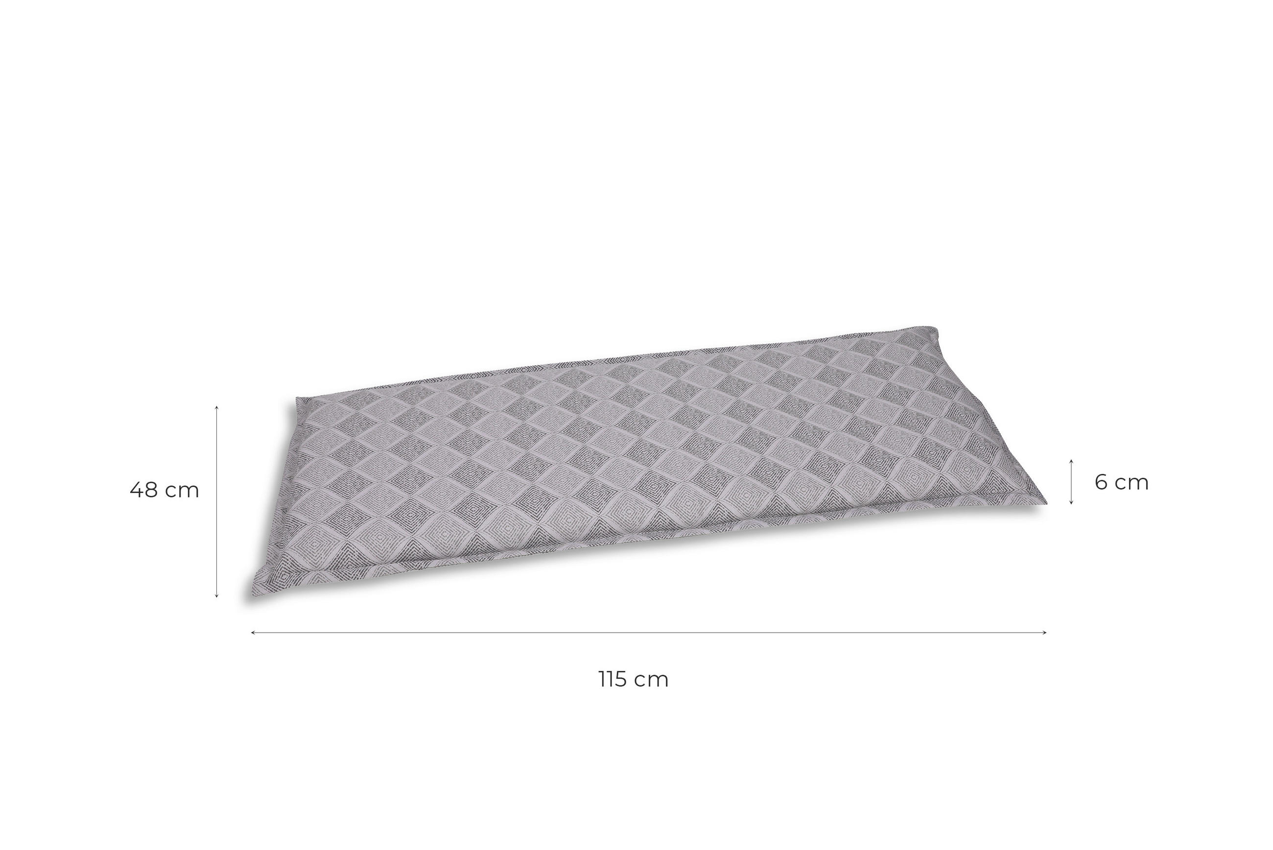 BANKAUFLAGE  Raute  - Grau, KONVENTIONELL, Textil (48/6/115cm)