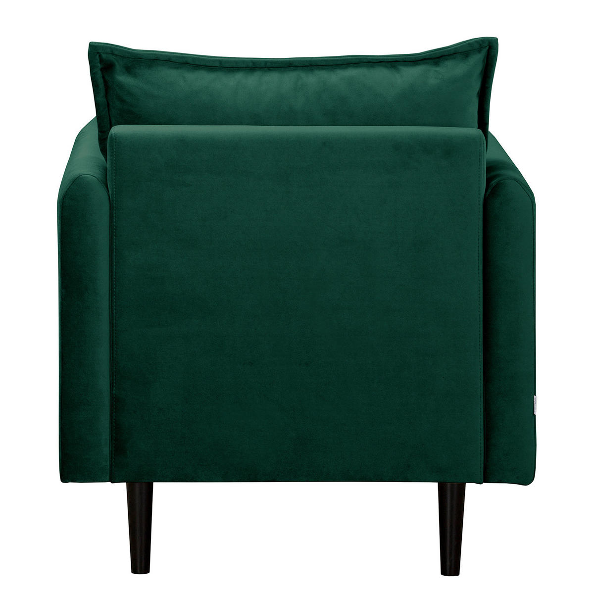SESSEL in Samt Grün  - Schwarz/Grün, Design, Holz/Textil (74/86/100cm) - P & B