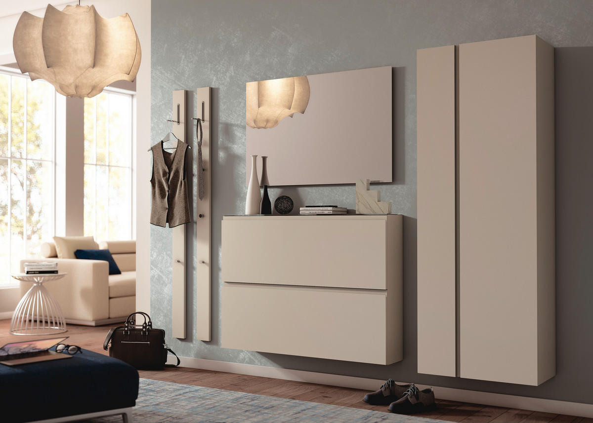GARDEROBENSCHRANK Gardasee  in 60/165/33 cm  - Taupe, Design, Holzwerkstoff (60/165/33cm) - Moderano