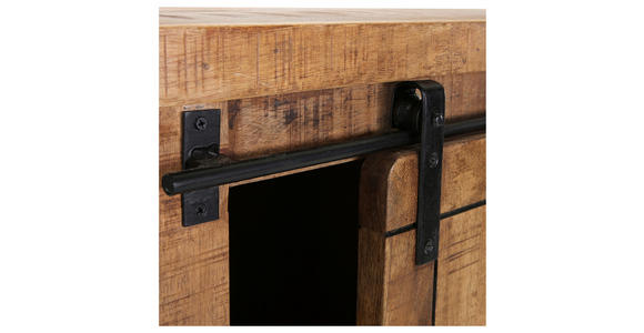 HIGHBOARD in 110/150/45 cm - Schwarz/Naturfarben, KONVENTIONELL, Holz/Metall (110/150/45cm) - Landscape